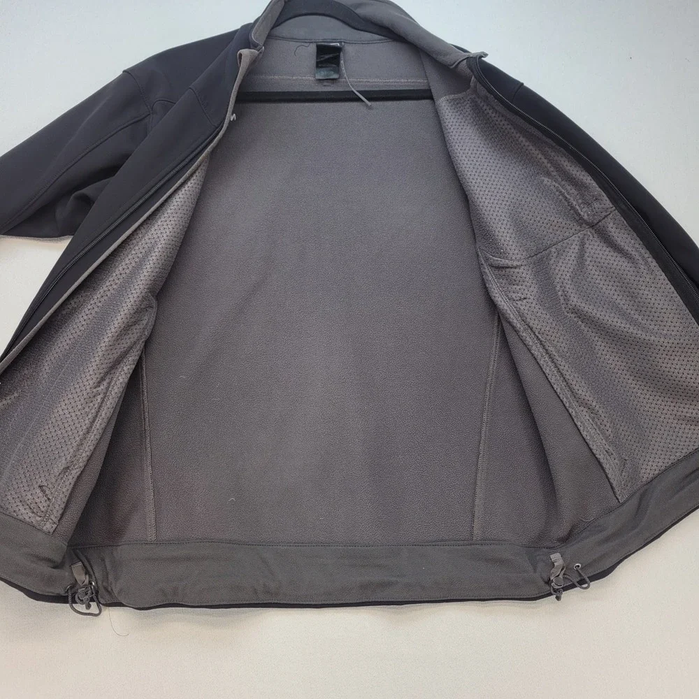 The North Face Apex Bionic Jacket Mens M Black Softshell Windproof Fleece Lined